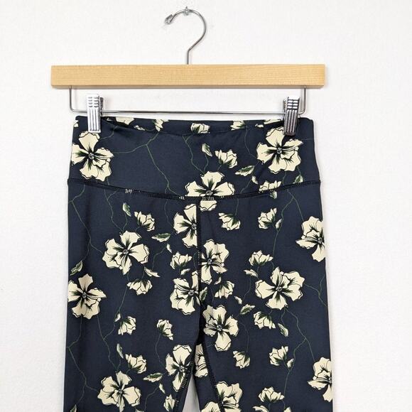 Sam Edelman Bold Garden Green Floral Cropped Leggings Size S - Picture 4 of 8